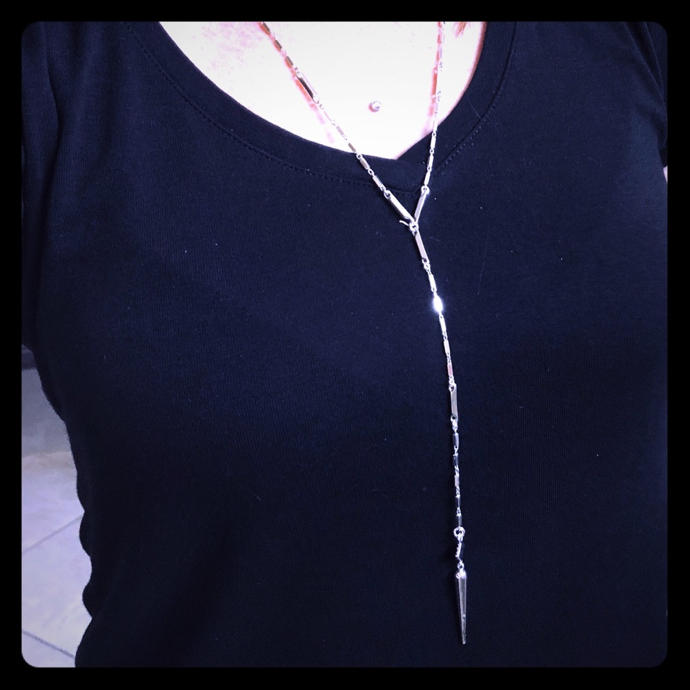 Stella & Dot Bianca Lariat Necklace - Silver